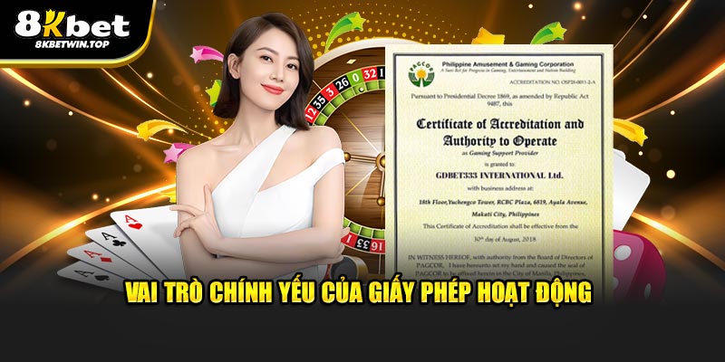 Vai trò chính yếu của giấy phép hoạt động